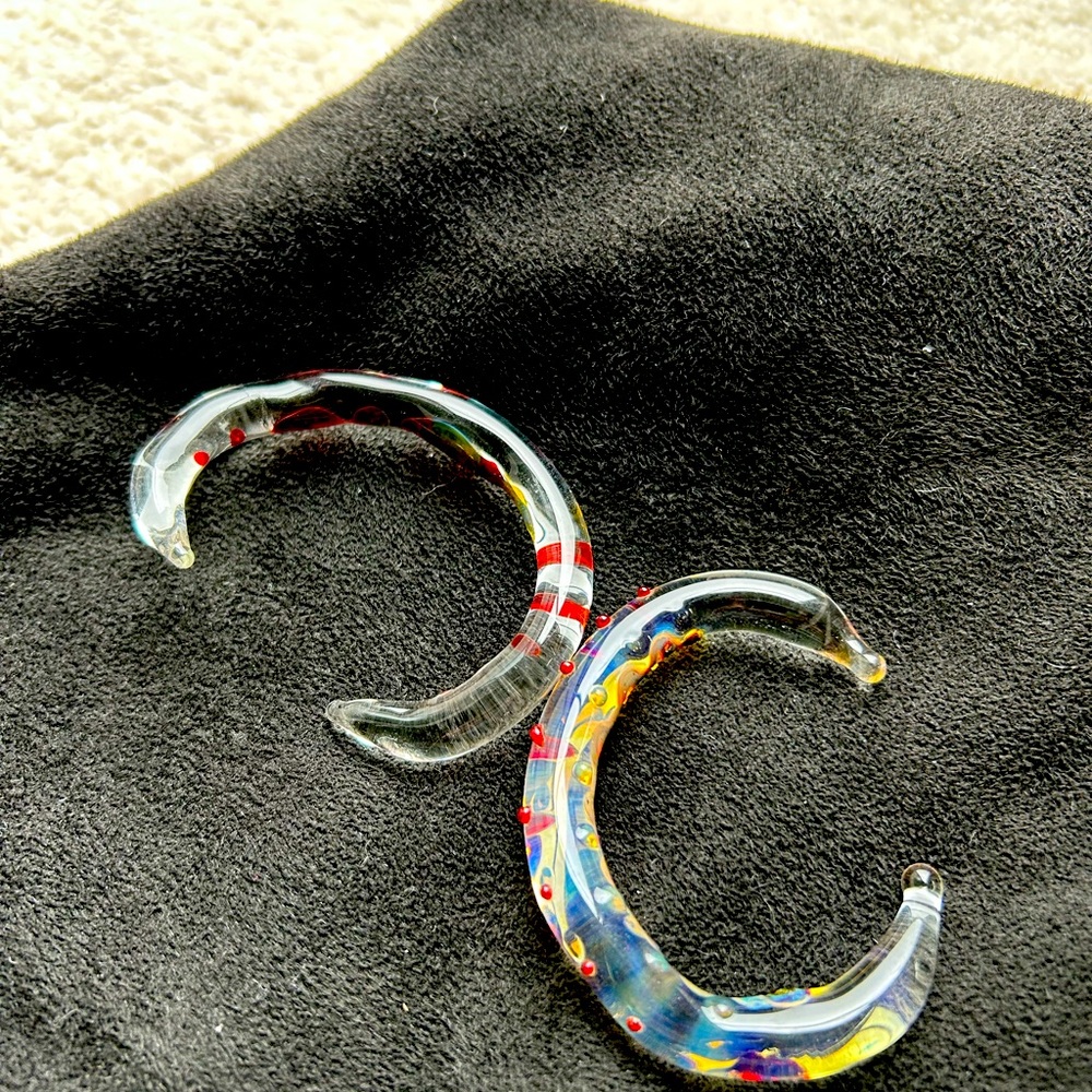 One of a kind art glass bangles